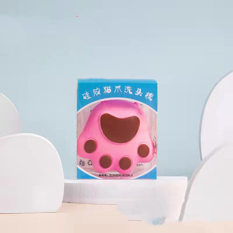 Home Student Decompression Massage Silicone Cat Claw Head Shampoo Health Care Comb