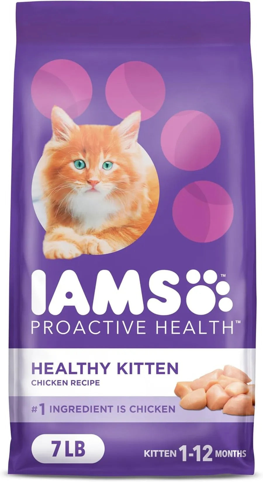 IAMS Proactive Health Kitten Dry Cat Food Chicken Kitten Food, Dry Cat Food, Chicken Recipe, Healthy Growth