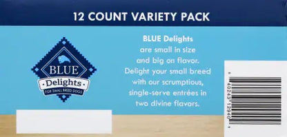 Blue Buffalo Delights Natural Small Breed Wet Dog Food Turkey & Chicken Variety Pack