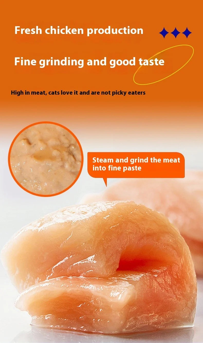 Cat Snack Wet Food Grass Chicken Strip